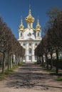 Front of the Summer Palace in St Pertersburg Royalty Free Stock Photo