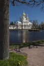 Front of the Summer Palace in St Pertersburg Royalty Free Stock Photo