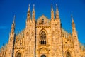 Front top part of Milan Dome Royalty Free Stock Photo