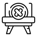 Front train icon outline vector. Rail road