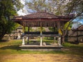 Front View Altar Building On The Yard Of Labuhan Aji Balinese Hindu Temple At Temukus Village