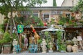 The front view of antique shop in provence