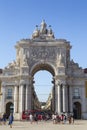 Front view of the Arco da Rua Augusta in Lisbon