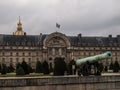 Front view of the Army museum `Les Invalides` in Paris, France Royalty Free Stock Photo