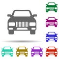 Front view auto, car in multi color style icon. Simple glyph, flat vector of transport icons for ui and ux, website or mobile Royalty Free Stock Photo