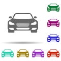 Front view auto, car in multi color style icon. Simple glyph, flat vector of transport icons for ui and ux, website or mobile Royalty Free Stock Photo