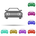 Front view automobile, car in multi color style icon. Simple glyph, flat vector of transport icons for ui and ux, website or Royalty Free Stock Photo