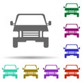 Front view automobile, car in multi color style icon. Simple glyph, flat vector of transport icons for ui and ux, website or Royalty Free Stock Photo