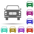 Front view automobile, car in multi color style icon. Simple glyph, flat vector of transport icons for ui and ux, website or Royalty Free Stock Photo