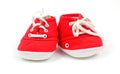 Front View Baby High Top Sneakers Royalty Free Stock Photo