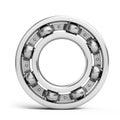 Front view of Ball Bearings isolated on white background Royalty Free Stock Photo