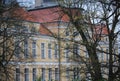 The front view of Baroque palace in Rogalin, Poland