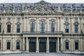 Front view of the baroque palace `wÃÂ¼rzburg residence`. A tourist travel location in Wuerzburg, Germany. Earlier the parsonage o