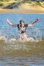 Beach girl on summer holidays Royalty Free Stock Photo