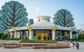 Front view of Beauty Crown Hotel Grand Theatre or Cultural exhibition center in Sanya Hainan China Royalty Free Stock Photo