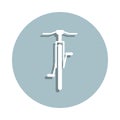 Front view bicycle, transport badge icon. Simple glyph, flat vector of transport icons for ui and ux, website or mobile Royalty Free Stock Photo