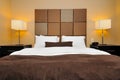 Front view of big bed Royalty Free Stock Photo