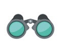 Front view binoculars with blue glasses