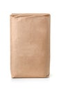 Front view of blank brown paper bag