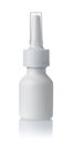 Front view of blank plastic nasal spray bottle