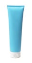 Blue blank plastic cosmetic tube Royalty Free Stock Photo