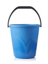 Front view of blue plastic bucket Royalty Free Stock Photo