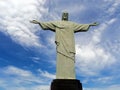 Statue of Christ the Redeemer, isolated, day. Rio de Janeiro, Brazil