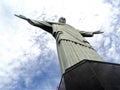 Statue of Christ the Redeemer, isolated, day. Rio de Janeiro, Brazil