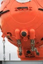 Front view of the bow of old deep-submergence rescue vehicle AS-5 closeup