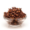 Front view of Bowl of Organic black clove. Royalty Free Stock Photo