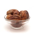 Front view of Bowl of Organic Inknut. Royalty Free Stock Photo