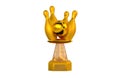 Front view of Bowling Gold Trophy