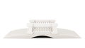 Front view bridge with a balustrade on white background. 3d rend