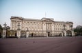 Front view of Buckingham Palace early in the morning in London Royalty Free Stock Photo