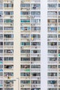 Front view of the building exterior of the Wah Fu Estate public housing in Hong Kong Royalty Free Stock Photo
