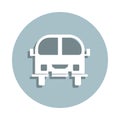 Front view bus, car badge icon. Simple glyph, flat vector of transport icons for ui and ux, website or mobile application Royalty Free Stock Photo