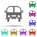 Front view bus, car in multi color style icon. Simple glyph, flat vector of transport icons for ui and ux, website or mobile Royalty Free Stock Photo