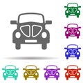 Front view car, transport in multi color style icon. Simple glyph, flat vector of transport icons for ui and ux, website or mobile Royalty Free Stock Photo