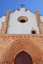 Front view of the Cathedral Se in old town of Silves, Portugal