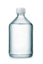 Chemical glass bottle with transparent liquid