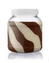 Front view of chocolate spread jar