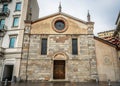 Front view of the church Santa Maria degli Angioli in Lugano Switzerland