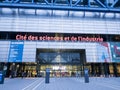 Front view of Cite des sciences et de l\'industrie square at Paris, France