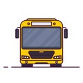 Front view of city bus Royalty Free Stock Photo