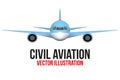 Front view of Civil Aircraft