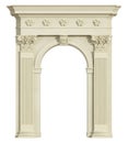 Front view of a classic arch with Corinthian column Royalty Free Stock Photo