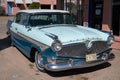 classic blue american car Hudson Hornet Royalty Free Stock Photo