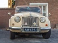 Front view of The classic mid-size luxury car Rover 90 manufactured in 1955