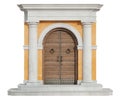 Front view of a classic portal in tuscany order