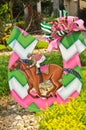 Kentucky derby, colorful cutout symbol